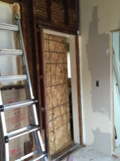 temporary door into the house